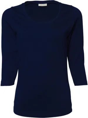 Produktbild von Tee Jays 460 | Ladies 3/4 Sleeve Stretch Damen T-Shirt - Farbe: Navy - Größe: 3XL
