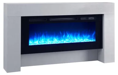 Immagine prodotto di Camino elettrico BALDERIA Zeus - Camino da appoggio, potenza termica 2000 W - Effetto cemento