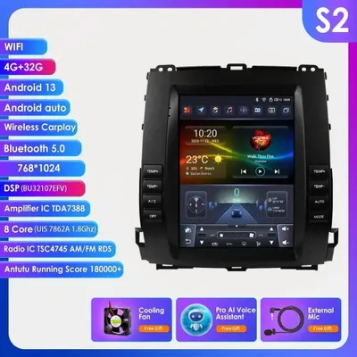 Image de Autoradio 2DIN de 9,7 pouces - Lecteur multimédia - Système de navigation - Radio Bluetooth - Compatible Apple CarPlay et Android Auto
