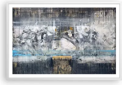 Produktbild von Gerahmtes Poster - Weißer Rahmen - Abstraktion modern - 91,5x61 cm - Wand Bild - Wanddeko - Wandbilder - Kunstposter - Wandposter - Bilderrahmen - Bilder - Kunstdruck - Wandbild - P2WAA91x61-3474