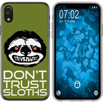 Produktbild von PhoneNatic Case kompatibel mit Apple iPhone Xr Silikon-Hülle Crazy Animals Faultier M3