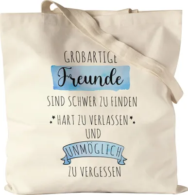 Produktbild von Großartige Freunde Sind Schwer Zu Finden Jutebeutel Stoffbeutel Canvas  Danke Geschenk Hart Zu Vergessen