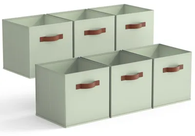 Produktbild von Aufbewahrungskubus 27x27 cm - Faltbar - Mit Griff - Langlebig - Umweltfreundlich - Ideal für Spielzeug und Kleidung - Aufbewahrungsbox