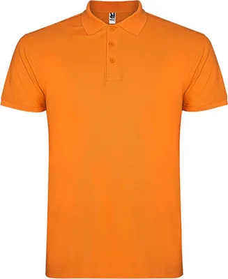 Produktbild von Roly PO6638 | Herren Star Poloshirt, Piqué - Farbe: Orange 31 - Größe: XL