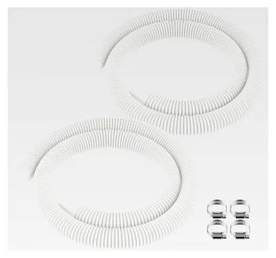 Produktbild von Schwimmbadschlauch Ø 32mm - Zubehör für Intex oberirdische Pools, Ersatzschlauch für Poolpumpe und Poolfilter, 59" x 1.25" mit 4 Klammern - 2 Stück