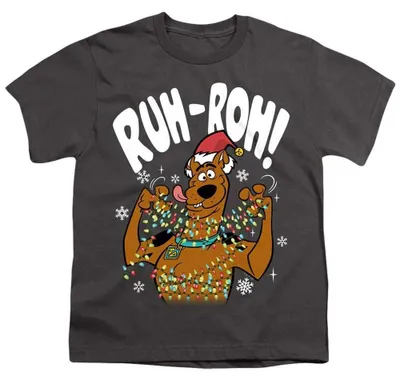 Image de T-shirt Scooby Doo - "Ruh Roh " pour enfants, modèle TV37361 (128) (couleur anthracite)