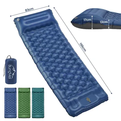 Produktbild von Isomatte Selbstaufblasend 196cm x 83cm x 17cm Hohes Kissen, Campingmatte mit Fußpumpe, Ultraleicht Wasserdicht Verbindbar für Outdoor Camping Wandern