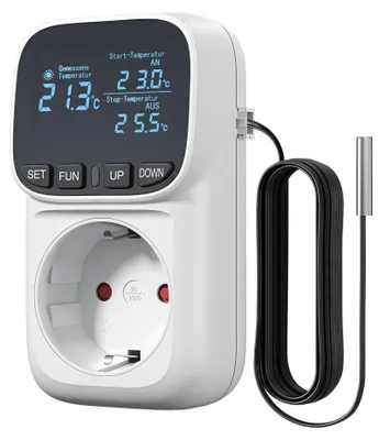 Temperaturregler mit Display, 230 V, Sensor, -40 bis 120 °C