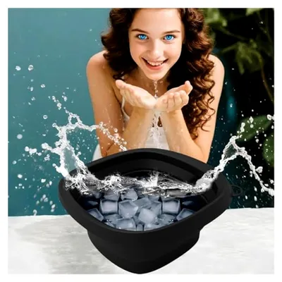 Produktbild von Gesichts-Eisbad-Schüssel | Schüssel für Gesichtseisbad und Kältetauch | Faltbares Spa-Werkzeug Wiederverwendbares Waschbecken für Zuhause, Reisen und tägliche