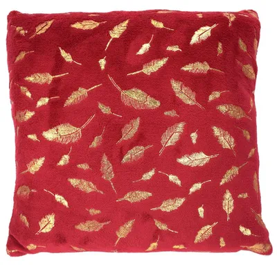 Produktbild von Dekokissen 40x40cm mit Federnmotiv in grau, grün, rot oder schwarz