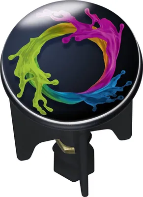 Produktbild von Wenko 21243100 Waschbeckenstöpsel Pluggy® Water Curl - Abfluss-Stopfen, Für Alle Handelsüblichen Abflüsse, Kunststoff, 3,9 X 6,5 X 3,9 Cm, Mehrfarbig