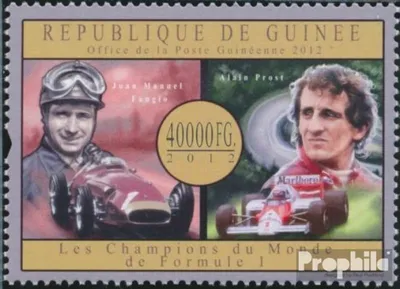 Produktbild von Briefmarken Guinea 2012 Mi 9526 (kompl. Ausgabe) postfrisch Formel 1:Juan Manuel Fangio, Alain Prost