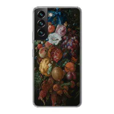 Produktbild von MuchoWow® Handyhülle Schutzhülle Hülle für Samsung Galaxy S22 Früchte und Blumen - Gemälde von Jan Davidsz. de Heem Silikon Softcase Handy Hülle - Mobiltelefonhülle