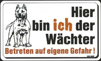 Produktbild von Türschild - Hier bin ich der Wächter ... - 25cm x 15cm - 308449