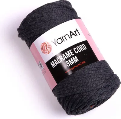 Produktbild von Yarn Art Macrame Cord 3 mm 85 m 758 Blueish Schnur