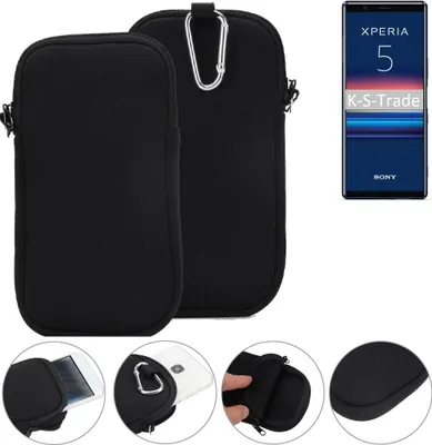 Produktbild von K-S-Trade Neopren-Hülle Handyhülle kompatibel mit Sony Xperia 5 Schutzhülle Neoprenhülle Sleeve Schutz-Hülle Gürtel Tasche Case Holster