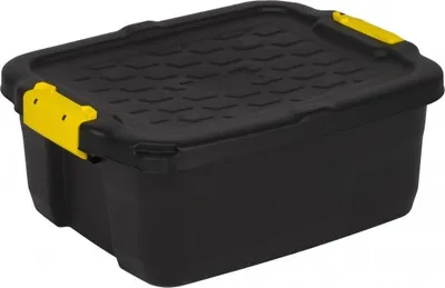 Produktbild von Kreher Transportbox 'TOUGH' mit 24 Liter Volumen in Schwarz