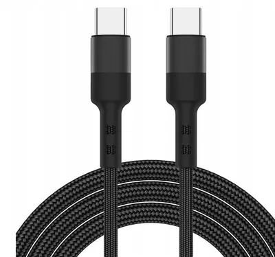 Zdjęcie produktu dla Kabel USB-C do USB-C - Szybkie Ładowanie PD 60 W - 3 A - 1 m - Czarny - Power Delivery
