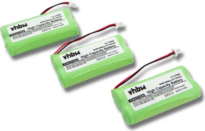 Produktbild von vhbw 3x Akku kompatibel mit Bang & Olufsen BeoCom 4 schnurlos Festnetz Telefon (700 mAh, 2,4 V, NiMH)