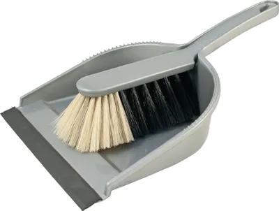 Produktbild von Sorex Kehrgarnitur Kunstborste Handfeger / Kunststoff Kehrschaufel silber - 34109