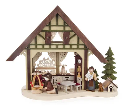 Produktbild von Lichterfachwerkhaus Weihnachtsstube (17cm) von RATAGS Holzdesign