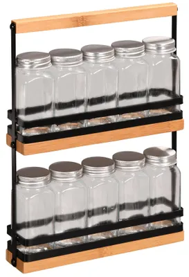Produktbild von KESPER Gewürzregal 58036 mit 10 leeren Gewürzgläsern / Gewürzständer / Gewürzgalerie