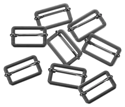 Productafbeelding van Schuifgespen - 8 stuks - Voor tassen en portemonnees - 25 mm - Zwart
