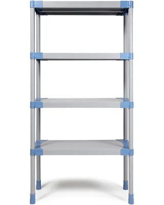 Produktbild von Ondis24 Schwerlastregal MAXI 92 Kellerregal Kunststoffregal mit Wandhalterung Steckregal mit 4 Einlegeböden Kellerregal 360kg Lagerregal 92 x 40 x 175 (H) cm