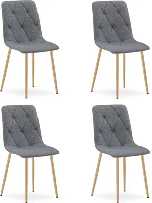 Zdjęcie produktu dla Krzesło LIBRA - ciemny szary materiał / nogi kolor drewna x 4