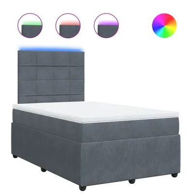 Obrázok produktu pre vidaXL Boxspring posteľ s matracom Dark Grey 120x200 cm Velvet