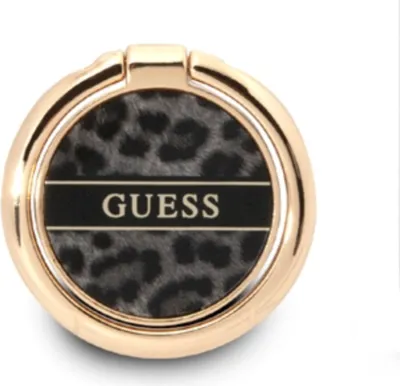 Obrázok produktu pre Guess, univerzálny záchytný krúžok s leopardím vzorom, čierny