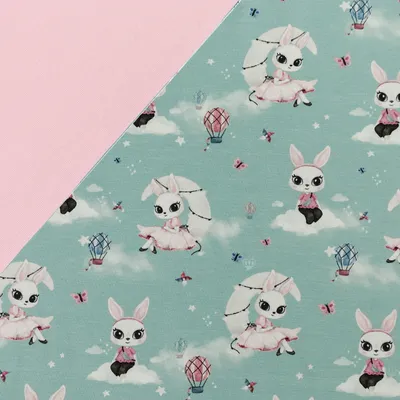 Produktbild von Stoffpaket Kinder 0,5x1,5m Jersey + 0,5x0,7m Bündchen Nähpaket Kinderkleidung