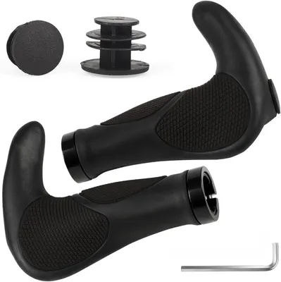 Immagine prodotto di Solidchoice - Manopole ergonomiche per biciclette (22 mm, gomma antiscivolo)