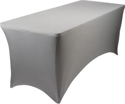 Produktbild von Rechteckige Elasthan-Tischdecke – 180 cm – Grau