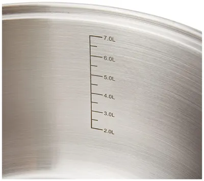 Productafbeelding van Crealys 502386: Roestvrijstalen kookpan met glazen deksel, 8 liter, diameter 28 cm