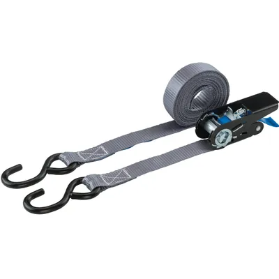 Produktbild von STROXX Zurrgurt 2-teilig, mit Spannratsche und S-Haken, 25 mm, 4,5 m