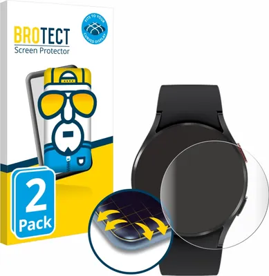 Produktbild von 2x BROTECT Fullscreen Schutzfolie für Samsung Galaxy Watch 4 (40mm) Displayschutz Folie Fullcover Klar Transparent