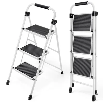 Immagine prodotto di KINGRACK, scala a 3 gradini, scala portatile con superficie antiscivolo e pedale largo