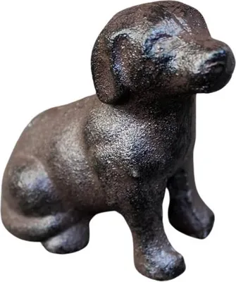 Immagine prodotto di Statua decorativa cane marrone antico