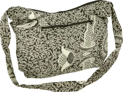 Produktbild von Ethno Schulterbeutel, Hippie Tasche, Exotische Schultertasche - Schwarz, Uni - Erwachsene, Baumwolle, 30*40*10 cm, Alternative Umhängetasche, Handtasche aus Stoff