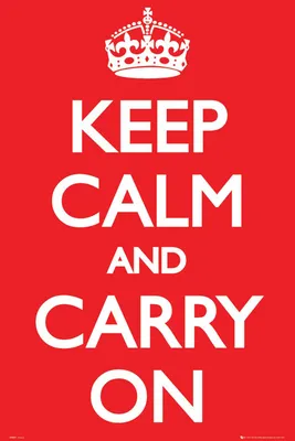 Image de Keep Calm and Carry on - Affiche imprimée - Dimensions : 61 x 91,5 cm
