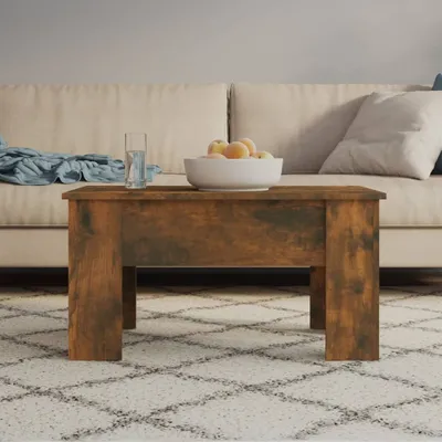Produktbild von vidaXL Couchtisch Räuchereiche 79x49x41 cm Holzwerkstoff - Couchtisch - Couchtische - Couchtisch Höhenverstellbar - Beistelltisch