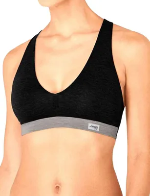Produktbild von Sloggi women Move Flow Top2 BH Ohne Bügel, Farbe: Mehrfarbig (Black Combination), Größe: XS