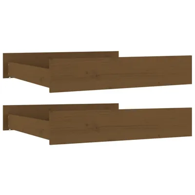 Produktbild von Bettschubladen 2 Stk. Honigbraun Massivholz Kiefer