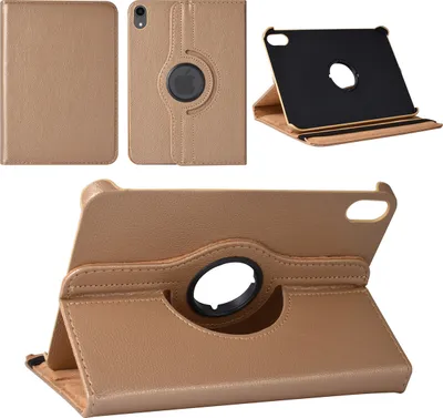 Produktbild von iPad Mini 2021 Book Case Tablet Cover - Gold - 360 Degree Rotatable