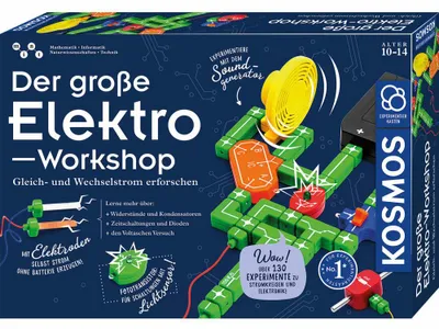 Produktbild von Kosmos Der große Elektro-Workshop, Elektronischer Bausatz, Strom, 10 Jahr(e), Mehrfarbig