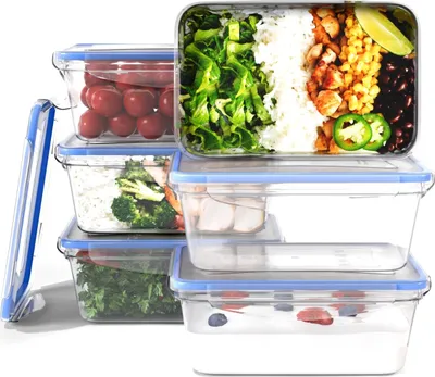 Produktbild von classbach Frischhaltedosen mit Deckel | 6er Set | 100% dicht | Meal Prep Boxen | für Mikrowelle Spülmaschine Gefrierfach geeignet | C-FHD 4023 K