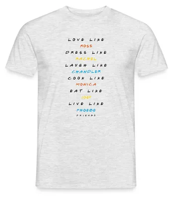 Produktbild von Spreadshirt Friends Sei Wie Sie Männer T-Shirt, XXL, Grau meliert