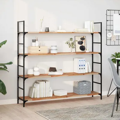 Produktbild von 2024 Möbel Schweberegal 120x30x2 cm Massivholz Akazie Ölbehandelt Wandregale 2401632