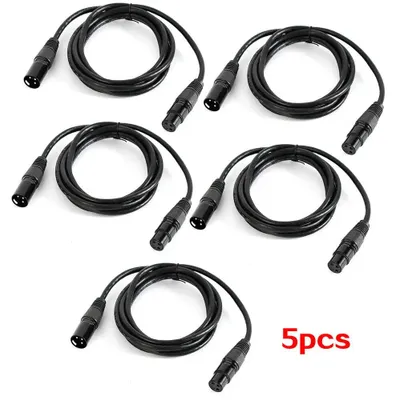 Produktbild von DMX-Kabel, 3-polige Signalübertragung, geeignet für Bühnenbeleuchtung, 5 Pack 1m